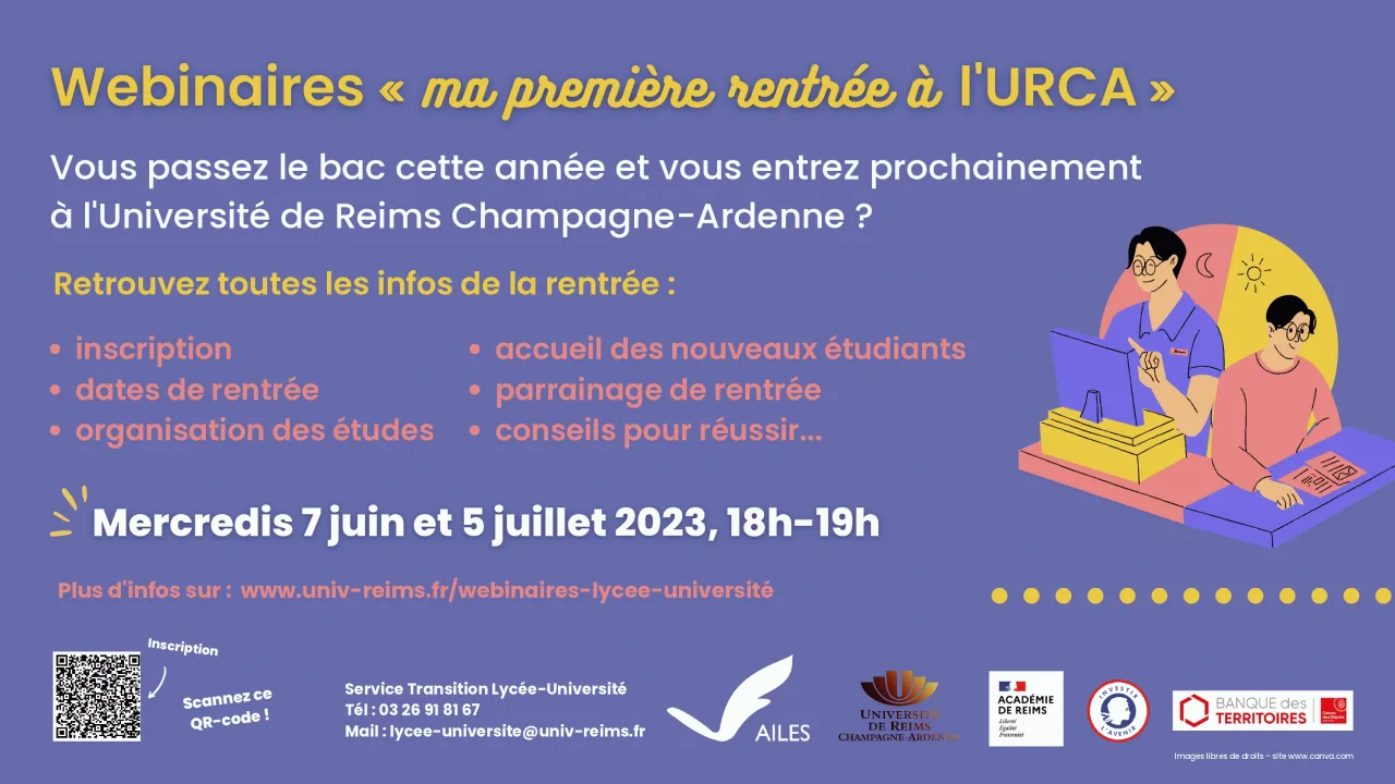 Webinaires ma première rentrée à l'URCA