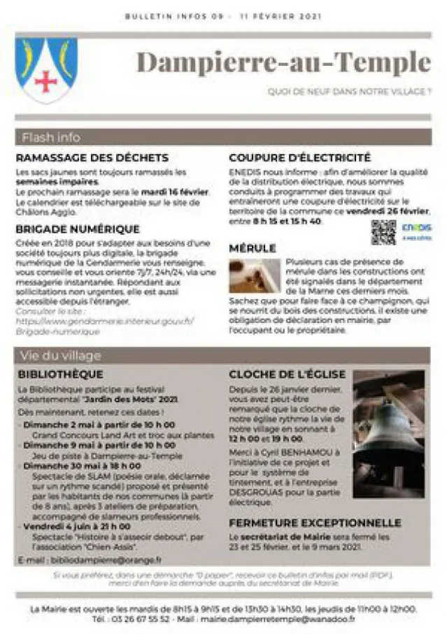 Bulletin Info Février 2021 Dampierre Au Temple