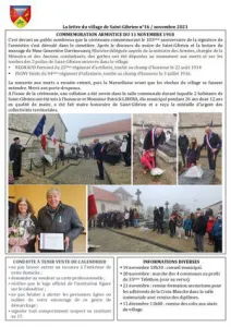 Lettre du village de Saint Gibrien N°16