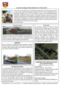 Lettre du village de Saint Gibrien N°19