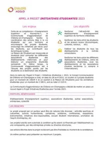 Appel à Projet - Initiatives Etudiantes 2023