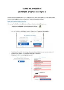 Guide de procédure : Comment créer son compte sur le guichet numérique