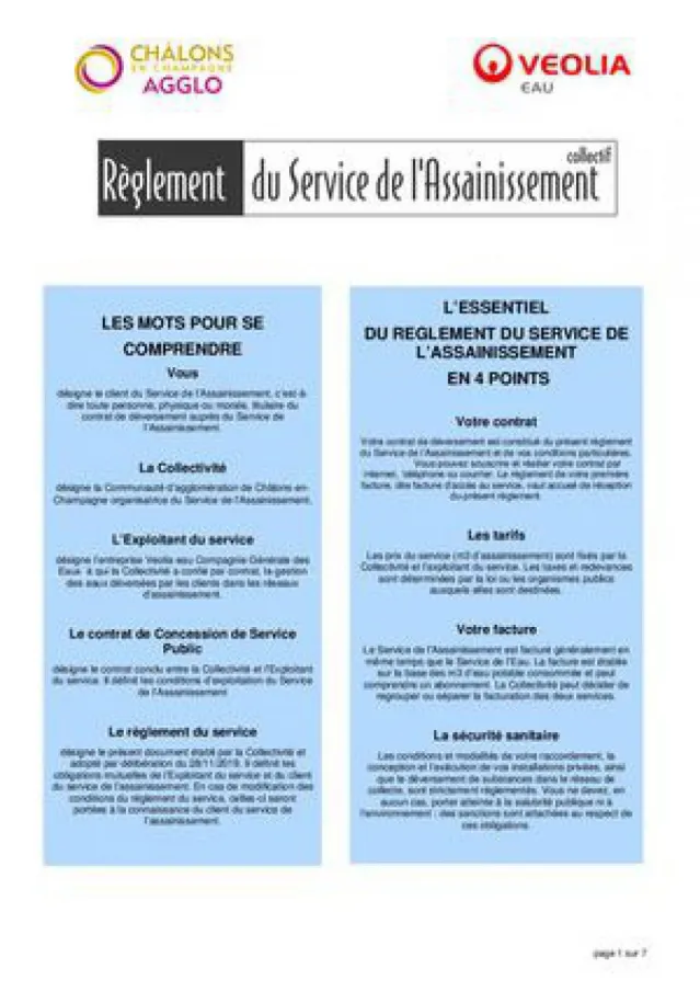 Reglement De Service 2020