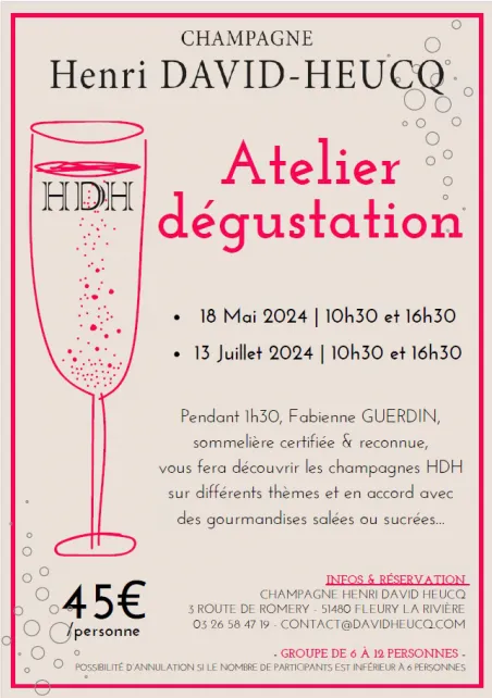 Atelier dégustation - Fabienne Guerdin x Champagne Henri David-Heucq