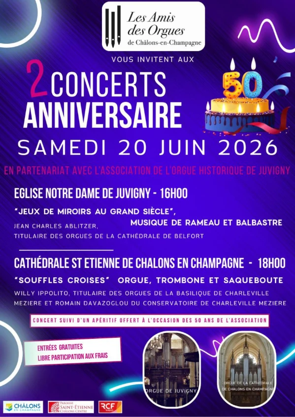Concert des 50 ans des Amis des Orgues