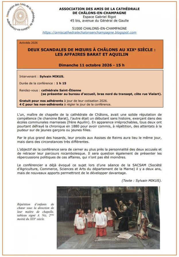 Conférence : Les Affaires Barat et Aquilin
