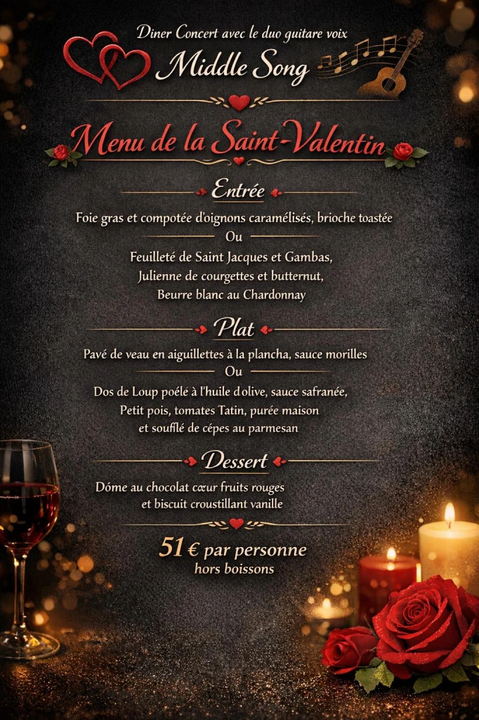 Dîner Concert St Valentin