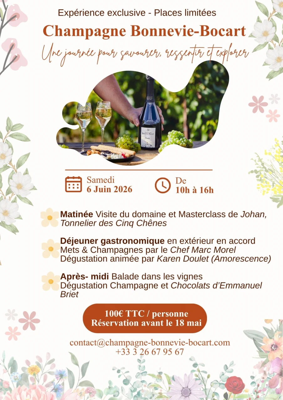 Expérience exclusive au Champagne Bonnevie-Bocart