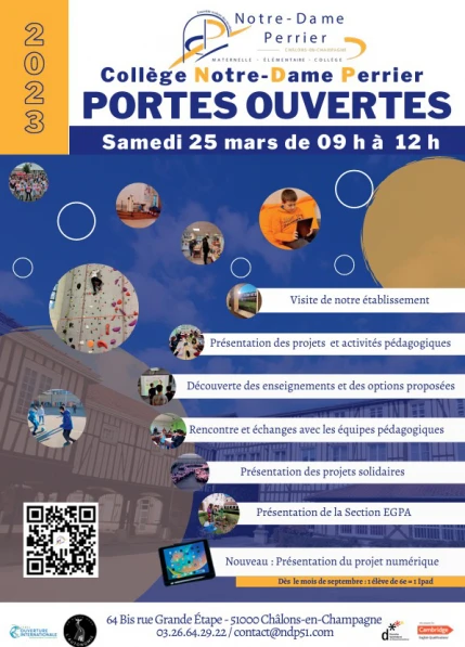 Portes ouvertes au Collège Notre-Dame Perrier