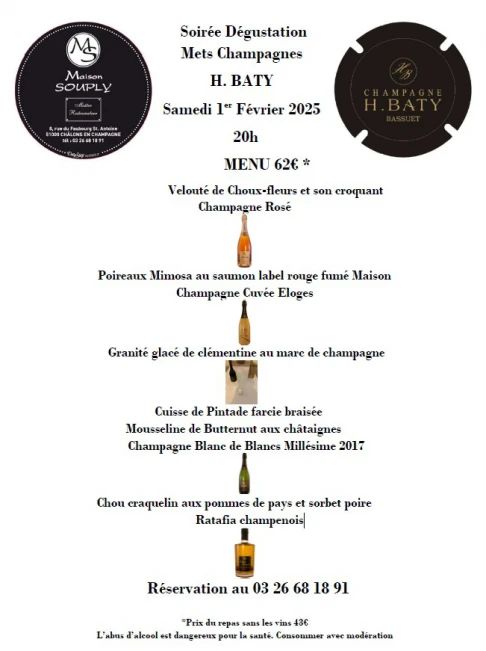 Soirée Accords Mets et Champagnes