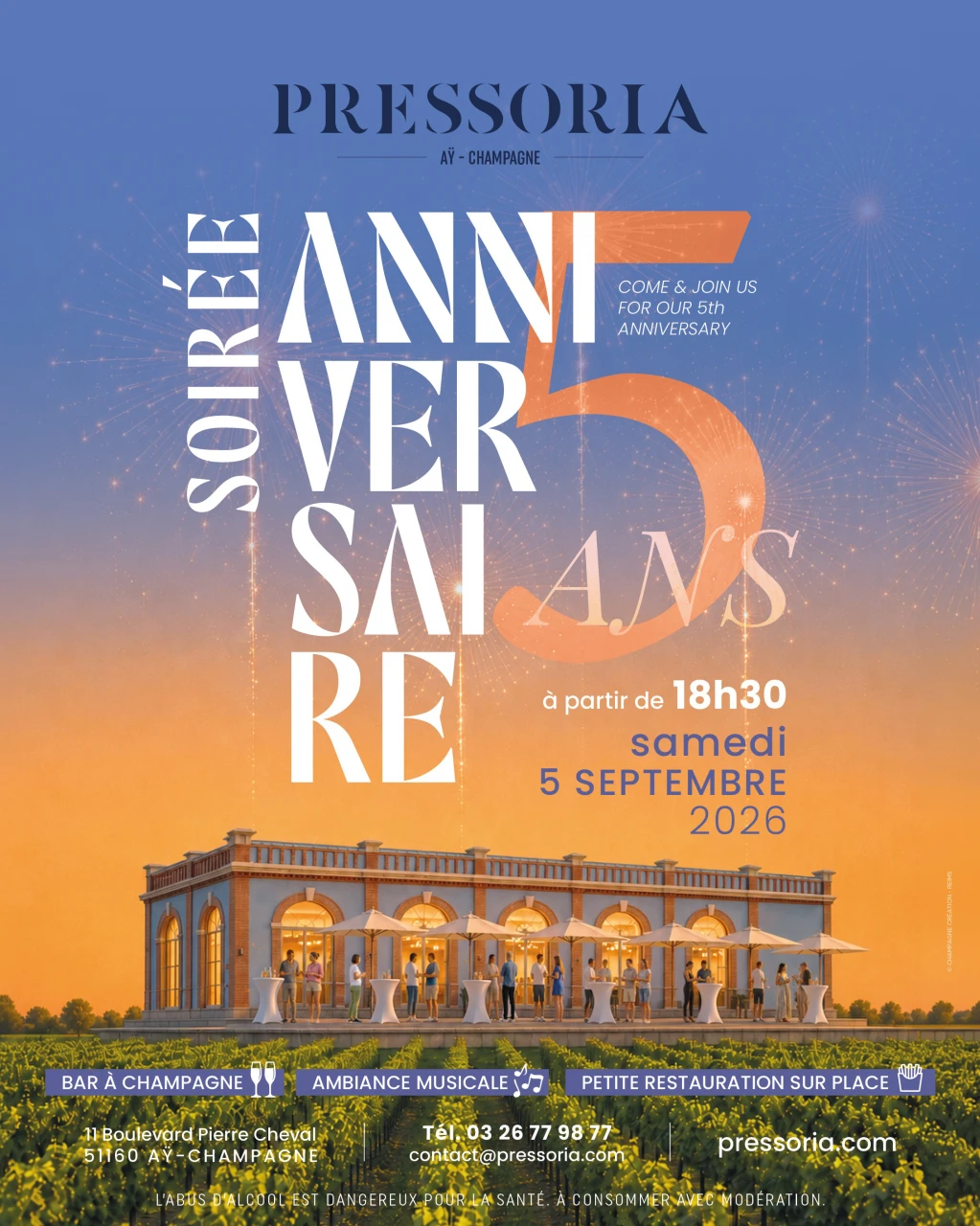 Soirée anniversaire - 5 ans de Pressoria