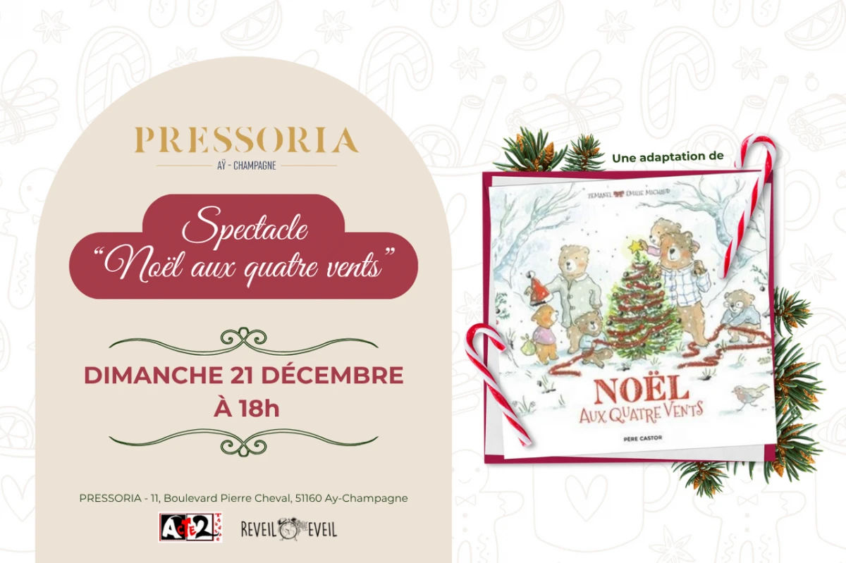Spectacle de Noël pour enfants chez Pressoria