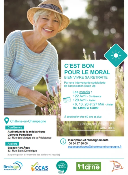 C'est bon pour le moral. Bien vivre sa retraite. Conférence et ateliers 