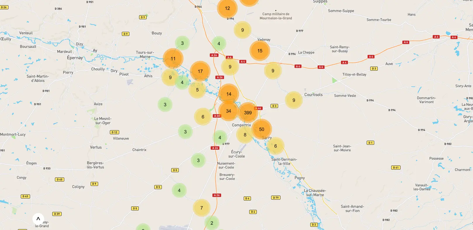 Cartographie de l'Agglomération de Châlons-en-Champagne